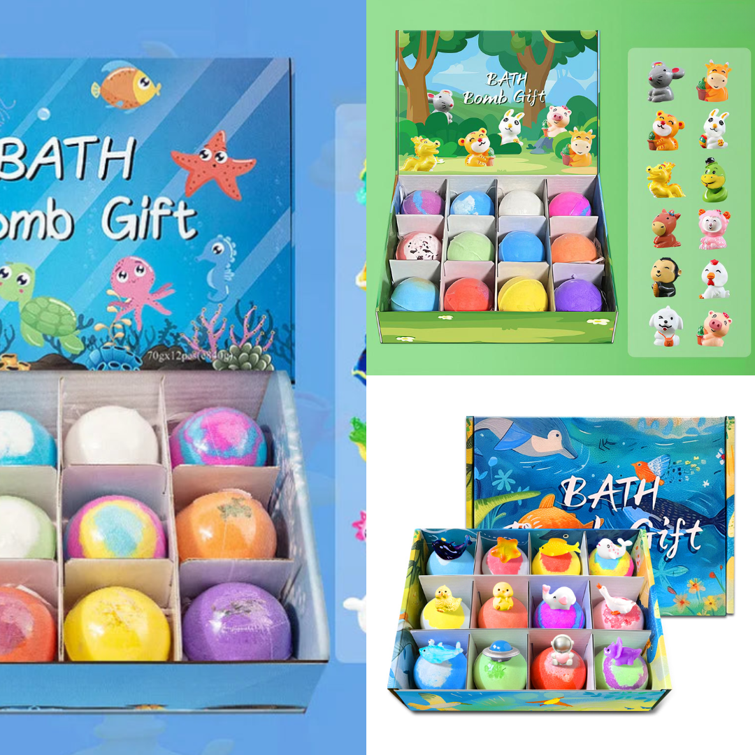 🔥Limited Time Promotion 49% OFF🔥12-Piece Bath Bomb Gift Set for Kids