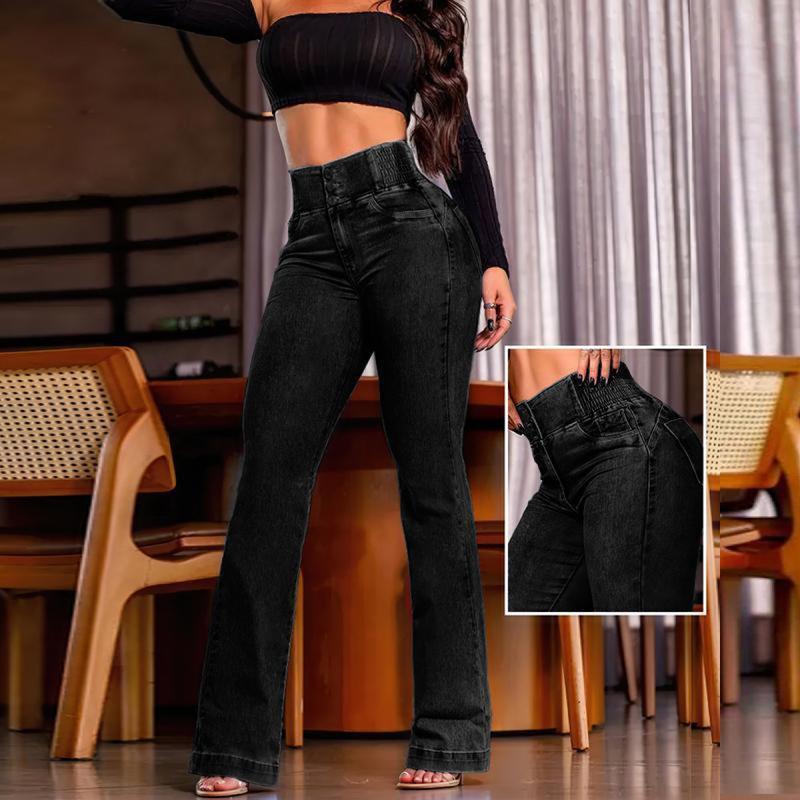 π 50% OFF Women's Elastic High-Waisted Slim-Fit Stretch Jeans