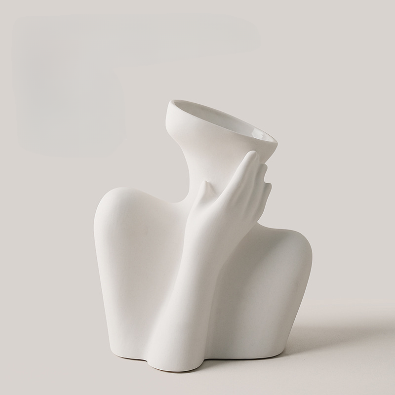 Human Wabi-Sabi Vase Ceramic Living Room Home TV Cabinet Decoration