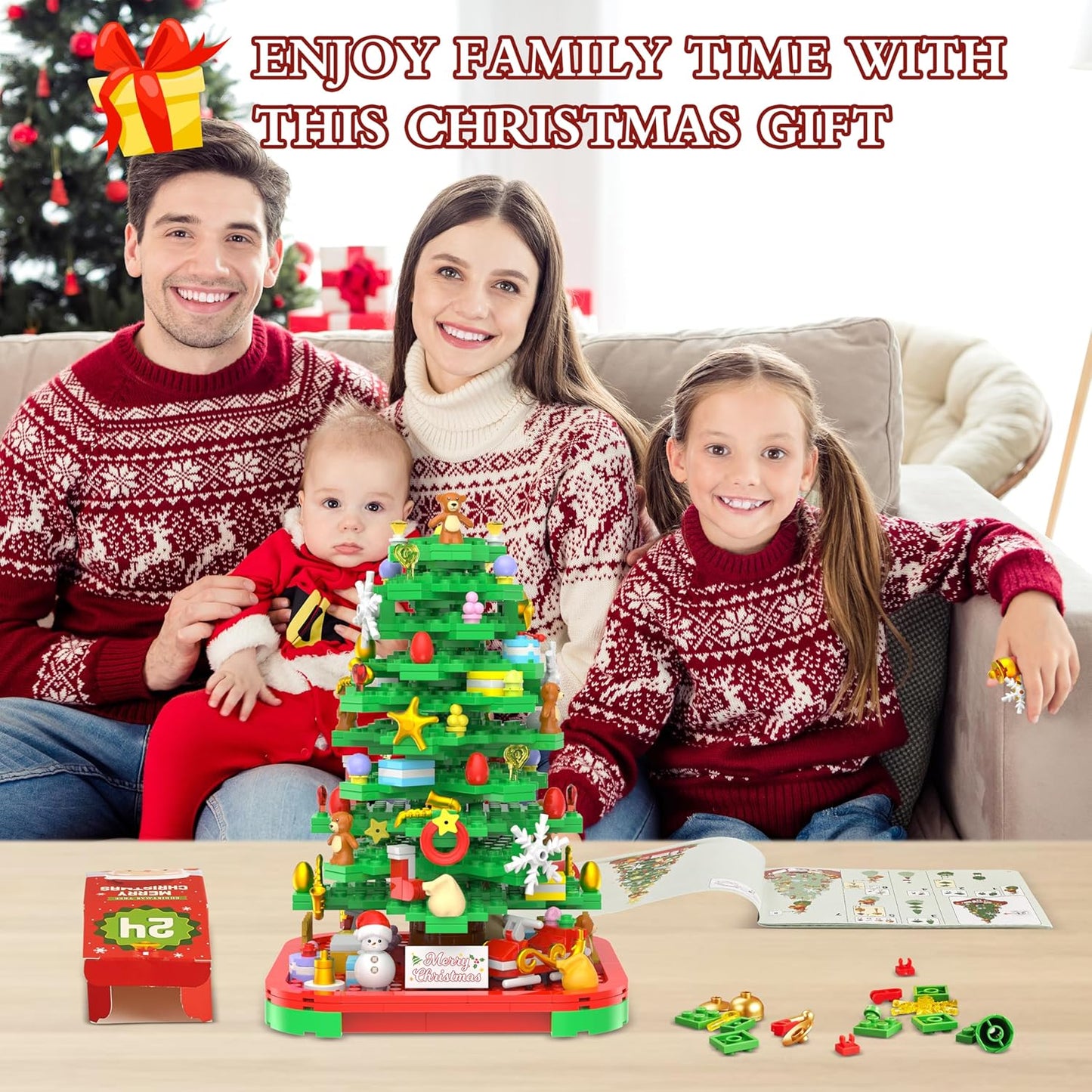 Advent Calendar 2025 Christmas Tree Building Blocks