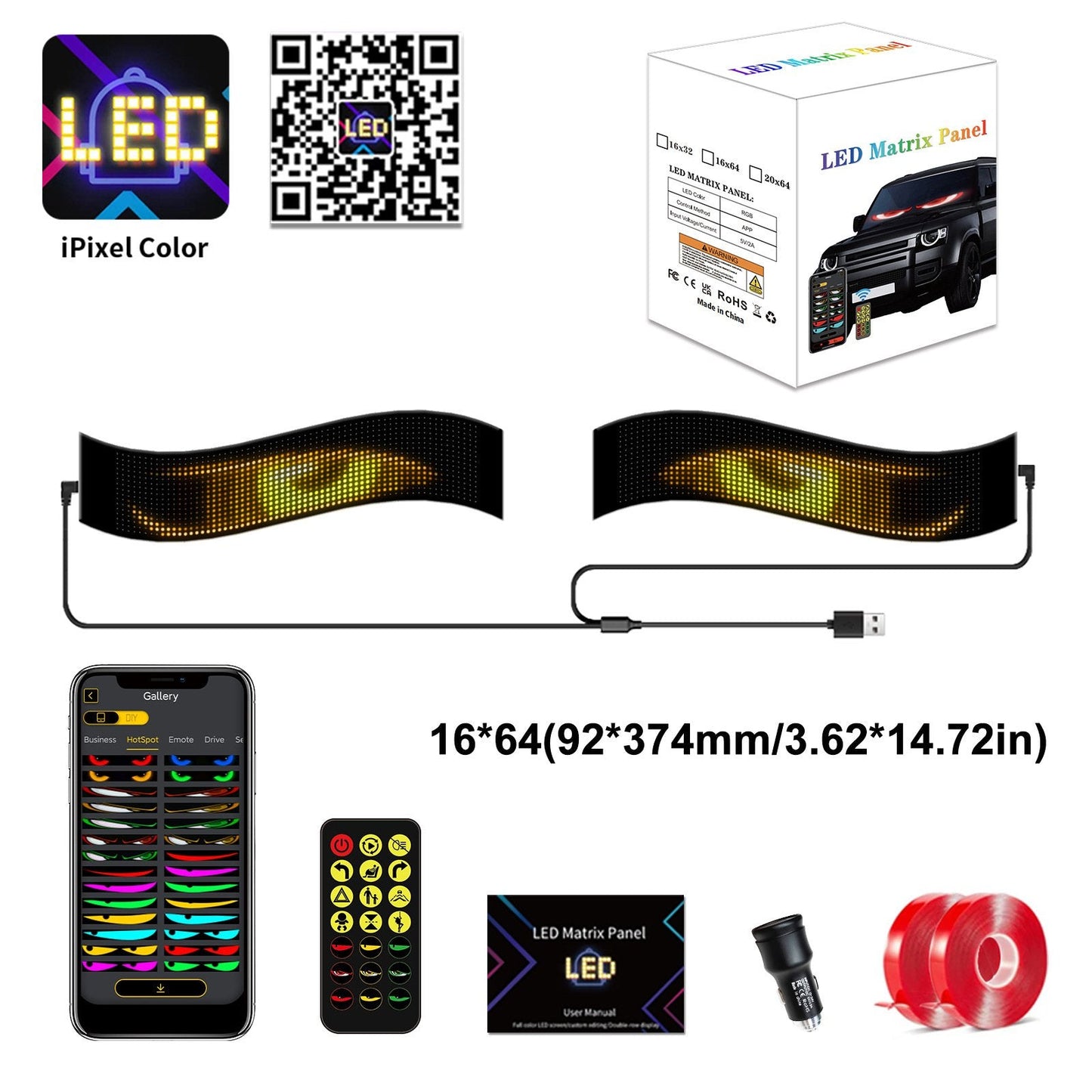 Halloween Spooktacular Deal Alert! 🎃 Devil Eyes LED Sign: App - Controlled, Animated for Car/Truck Windshields