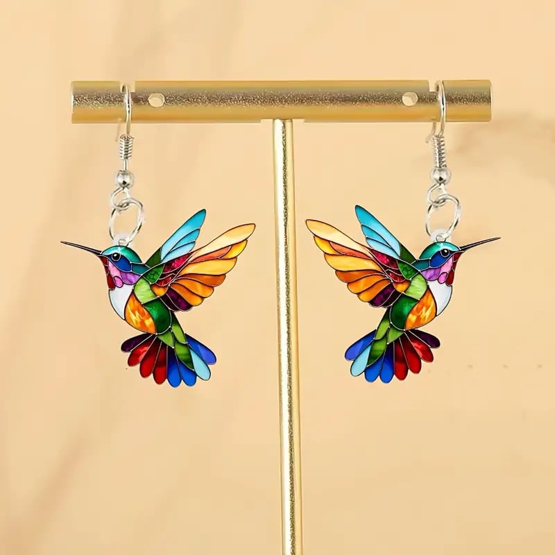 🐦Limited time offer, last day 55% off🎁Colorful Hummingbird Earrings