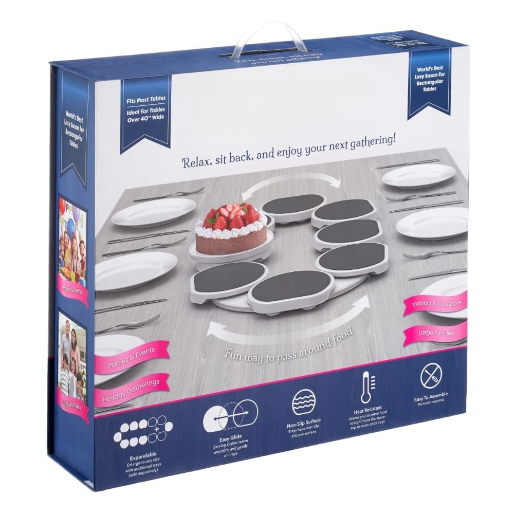 🦞Great Gift for Parties and Get Togethers 🦀- Expandable Turntable Tray