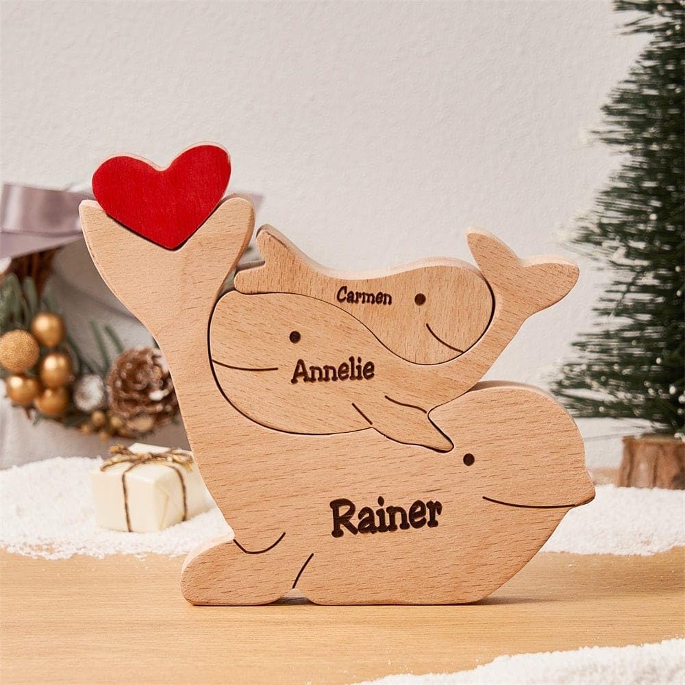🐻🦊A gift for the whole family 🎁personalized wooden bear jigsaw puzzles