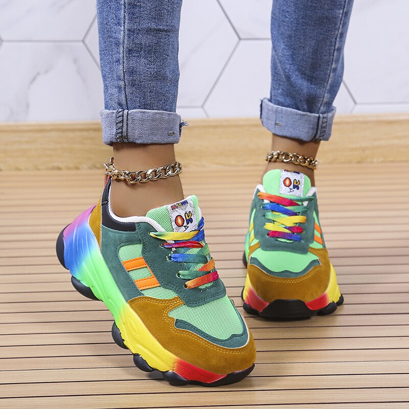 (CHRISTMAS SALE)  | Comfortable & Stylish Rainbow Sneakers