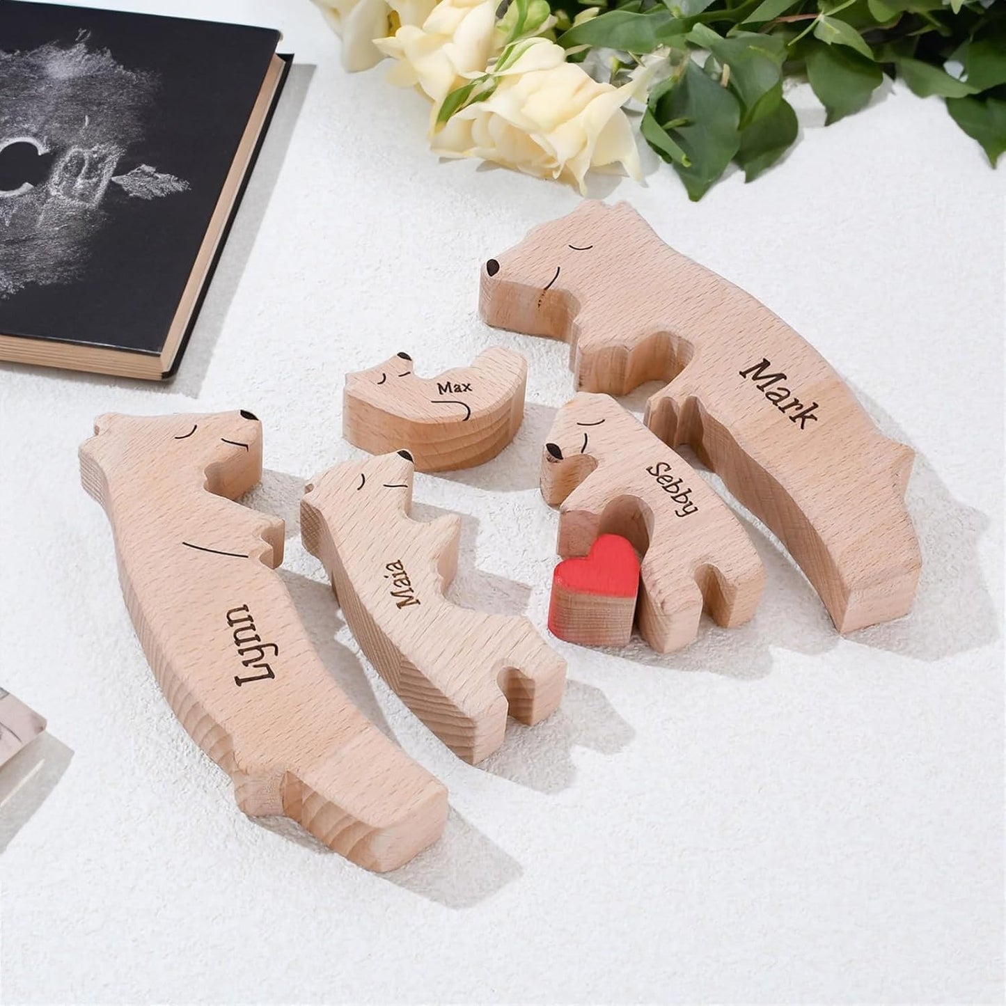 🐻🦊A gift for the whole family 🎁personalized wooden bear jigsaw puzzles
