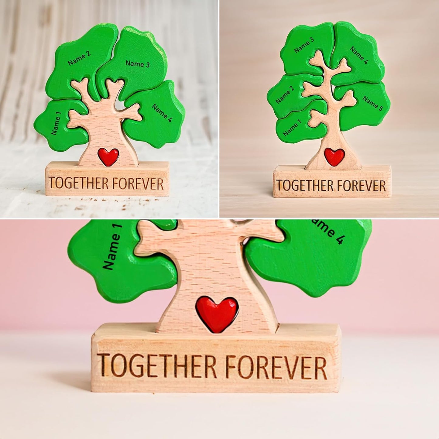 🐻🦊A gift for the whole family 🎁personalized wooden bear jigsaw puzzles