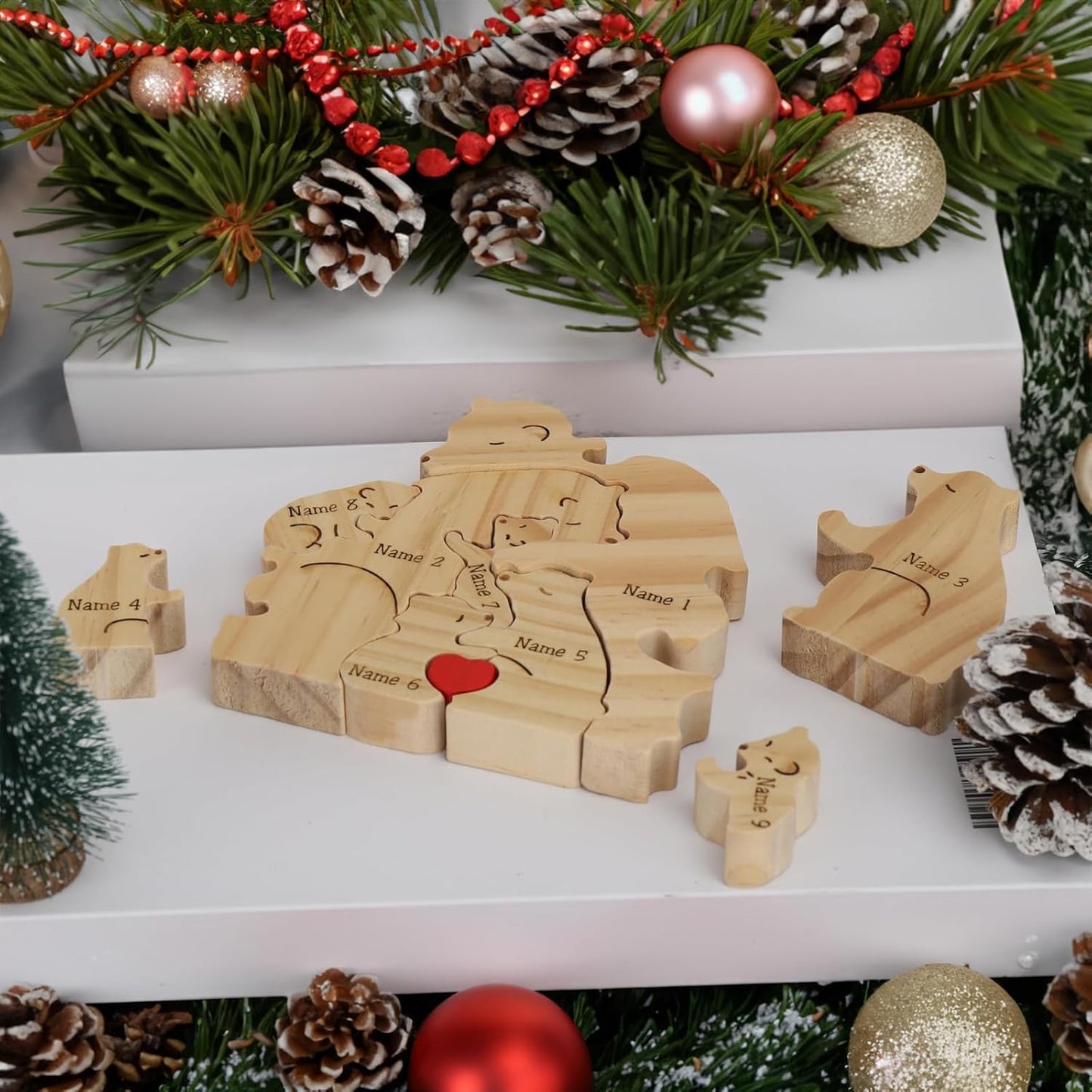 🐻🦊A gift for the whole family 🎁personalized wooden bear jigsaw puzzles