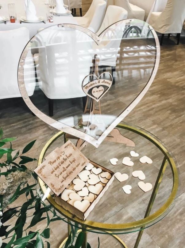 Heart guest book