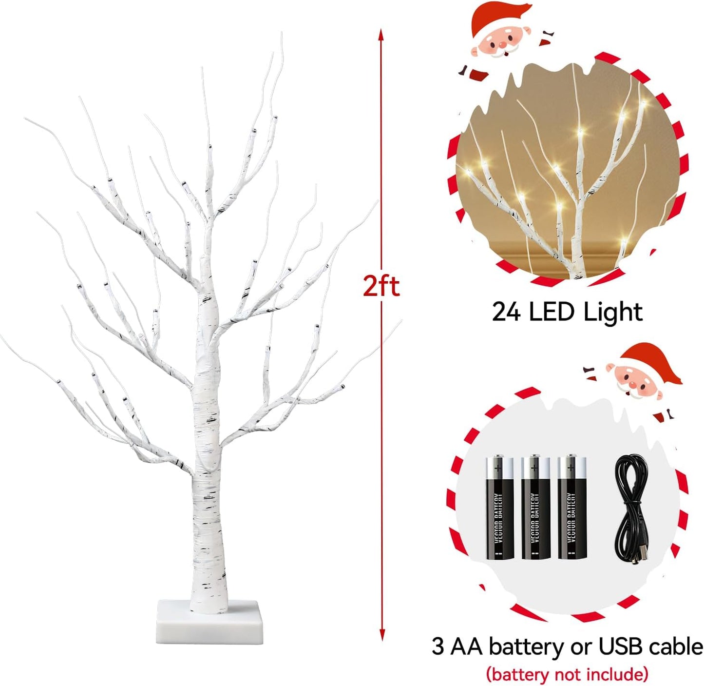 🌟Birch Tree With LED Lights