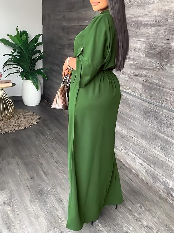 💃Summer casual side slit work dress