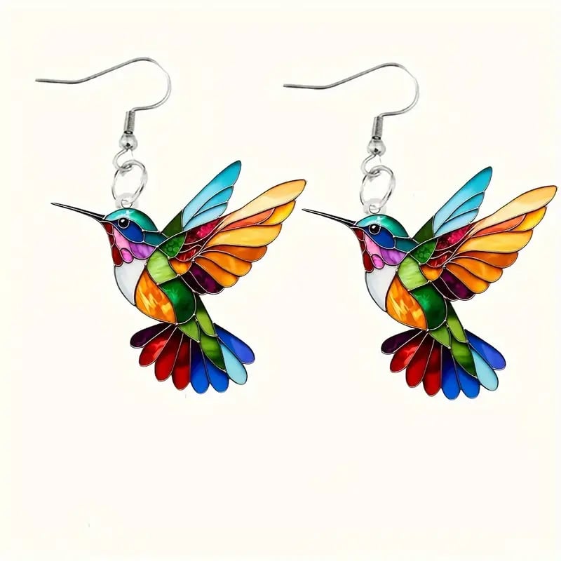 🐦Limited time offer, last day 55% off🎁Colorful Hummingbird Earrings