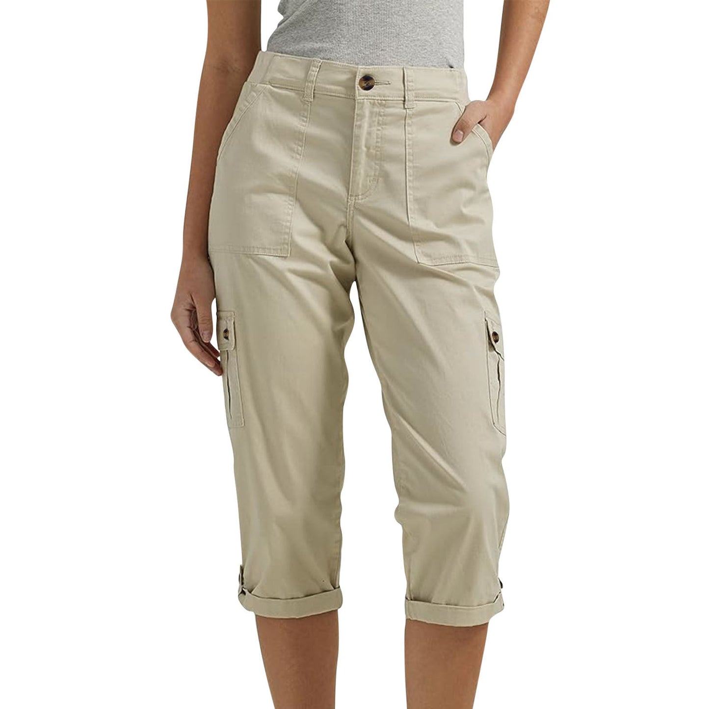 Women's Solid Color Comfortable Cropped Trousers