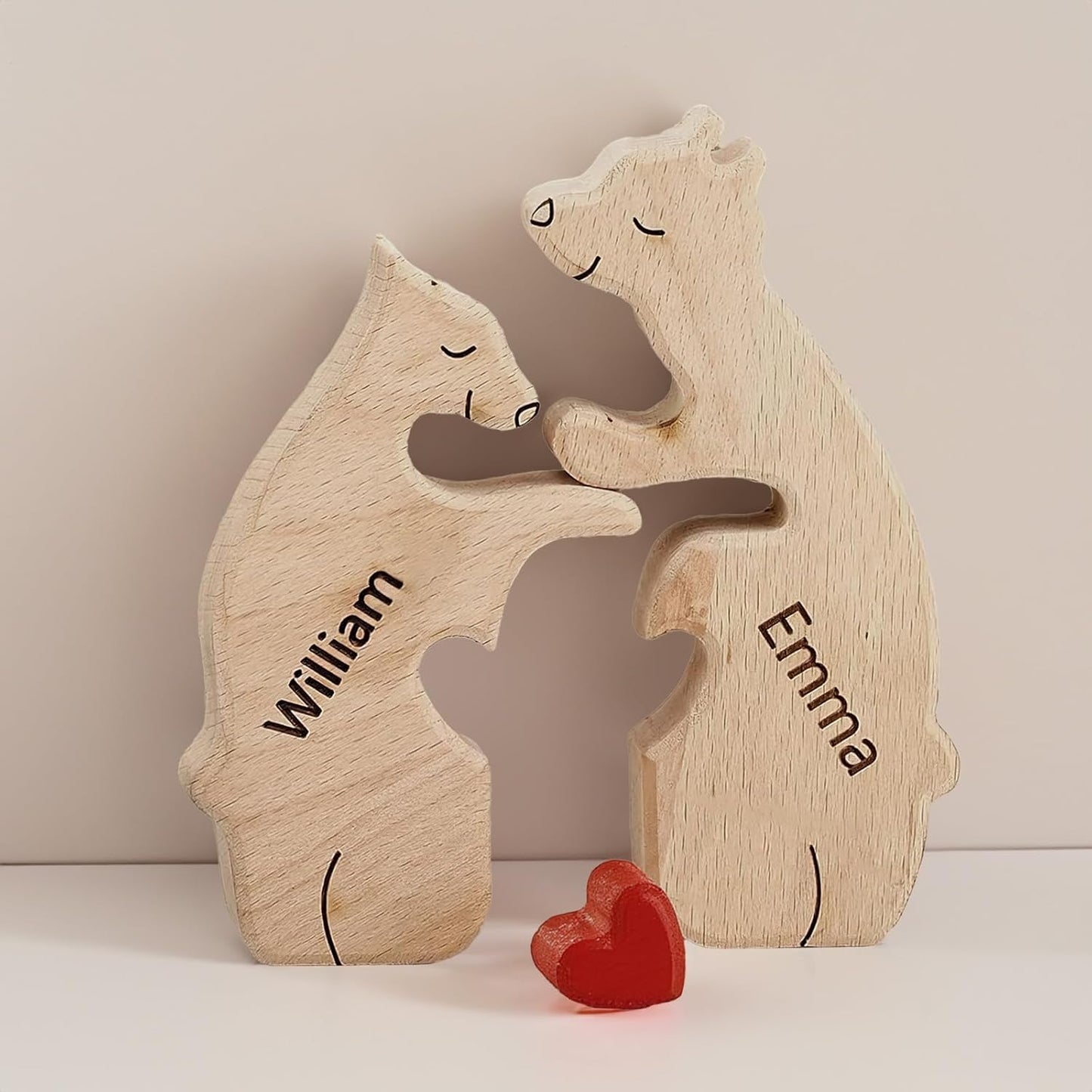 🐻🦊A gift for the whole family 🎁personalized wooden bear jigsaw puzzles
