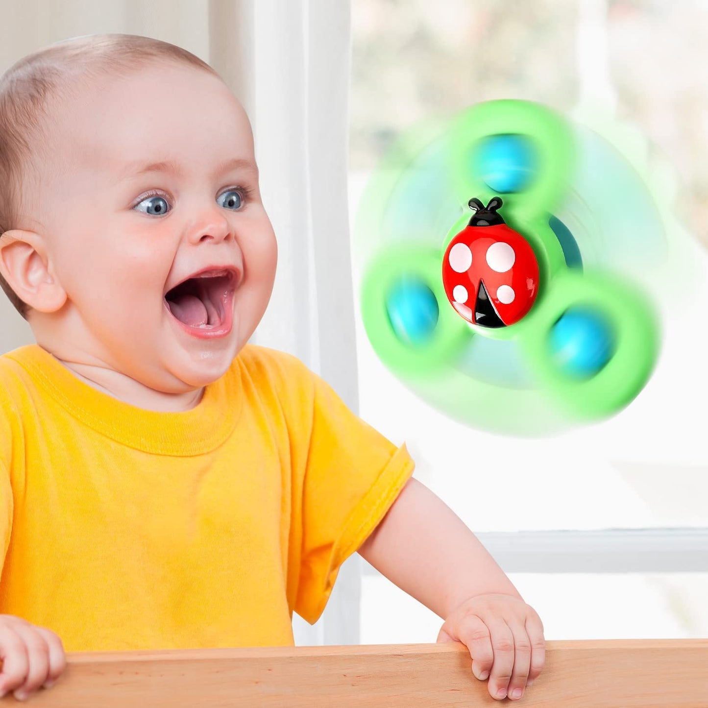 3-Piece Spinner Toy With Suction Cup
