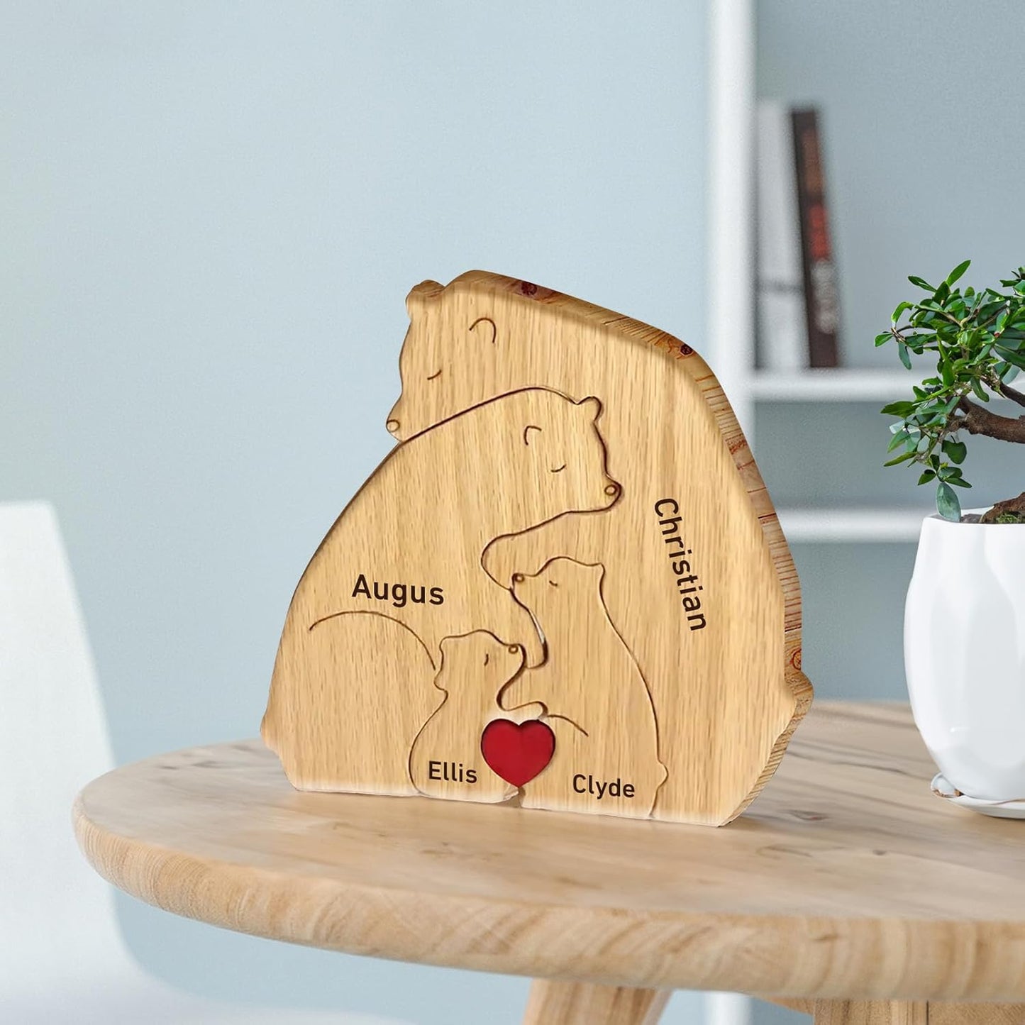 🐻🦊A gift for the whole family 🎁personalized wooden bear jigsaw puzzles