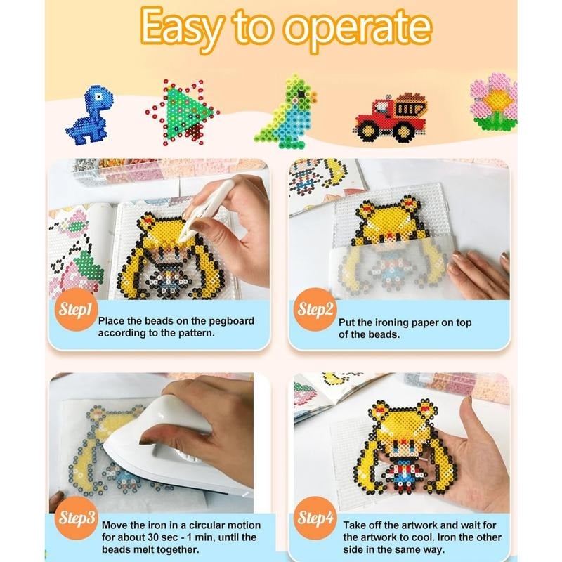 💘🎨 24 & 48 Colors Fuse Beads Kit – 28,000 PCS (2.6mm) 🧩