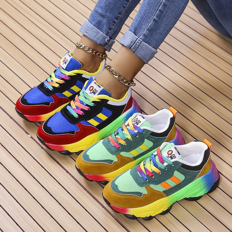 (CHRISTMAS SALE)  | Comfortable & Stylish Rainbow Sneakers