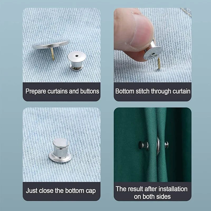 MagnaClasp — Curtain Clamps for Secure Closure for Complete Darkness, Privacy, and Silence