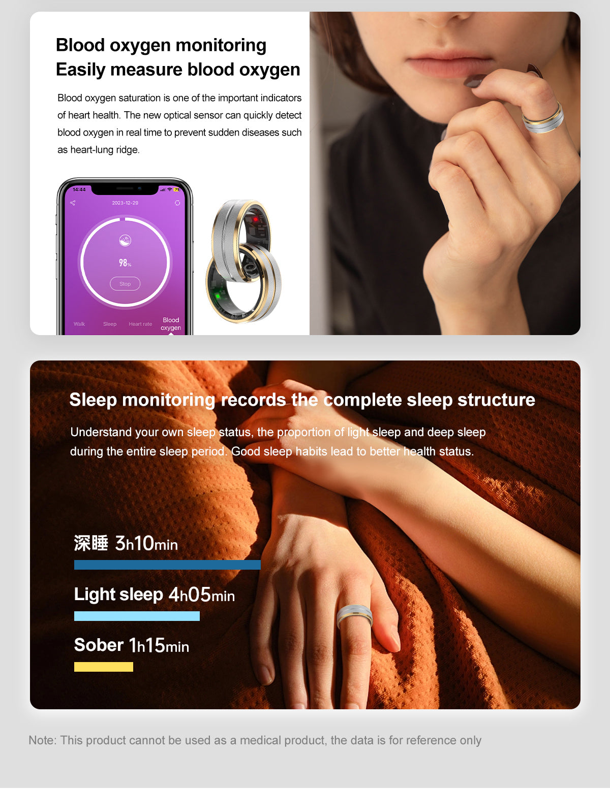 🔥Smart Ring (IP68 Waterproof) Compatible with iOS and Android