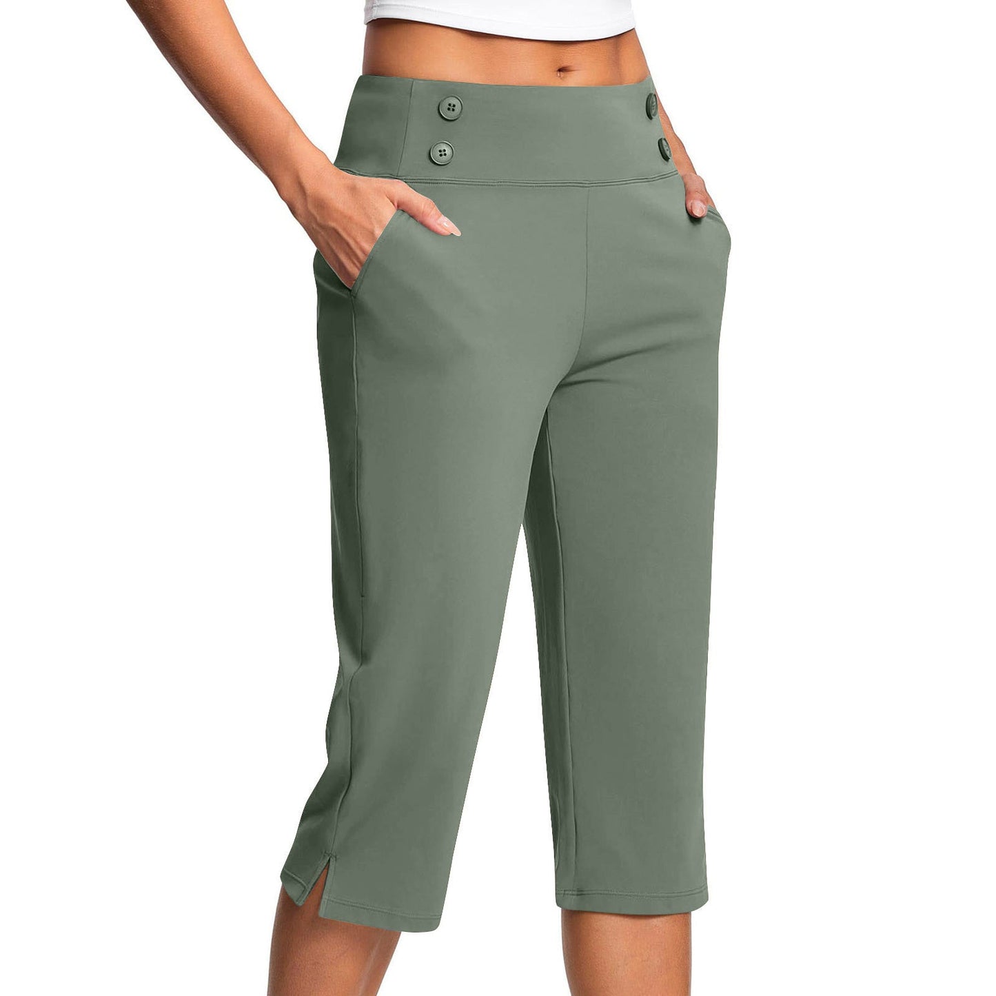 🔊Best-Selling Women's High-Waisted Stretch Capri Pants for Summer