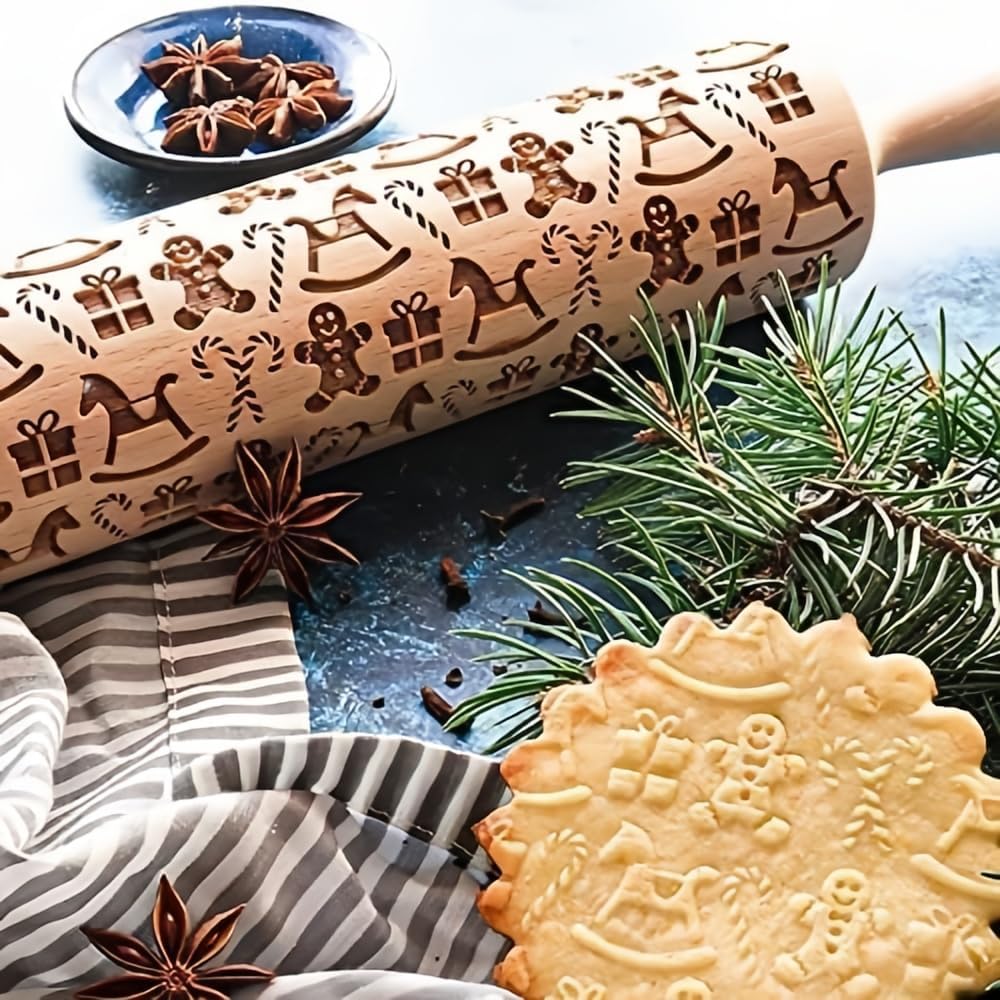 💕50% off this week💕-gingerbread man rolling pin