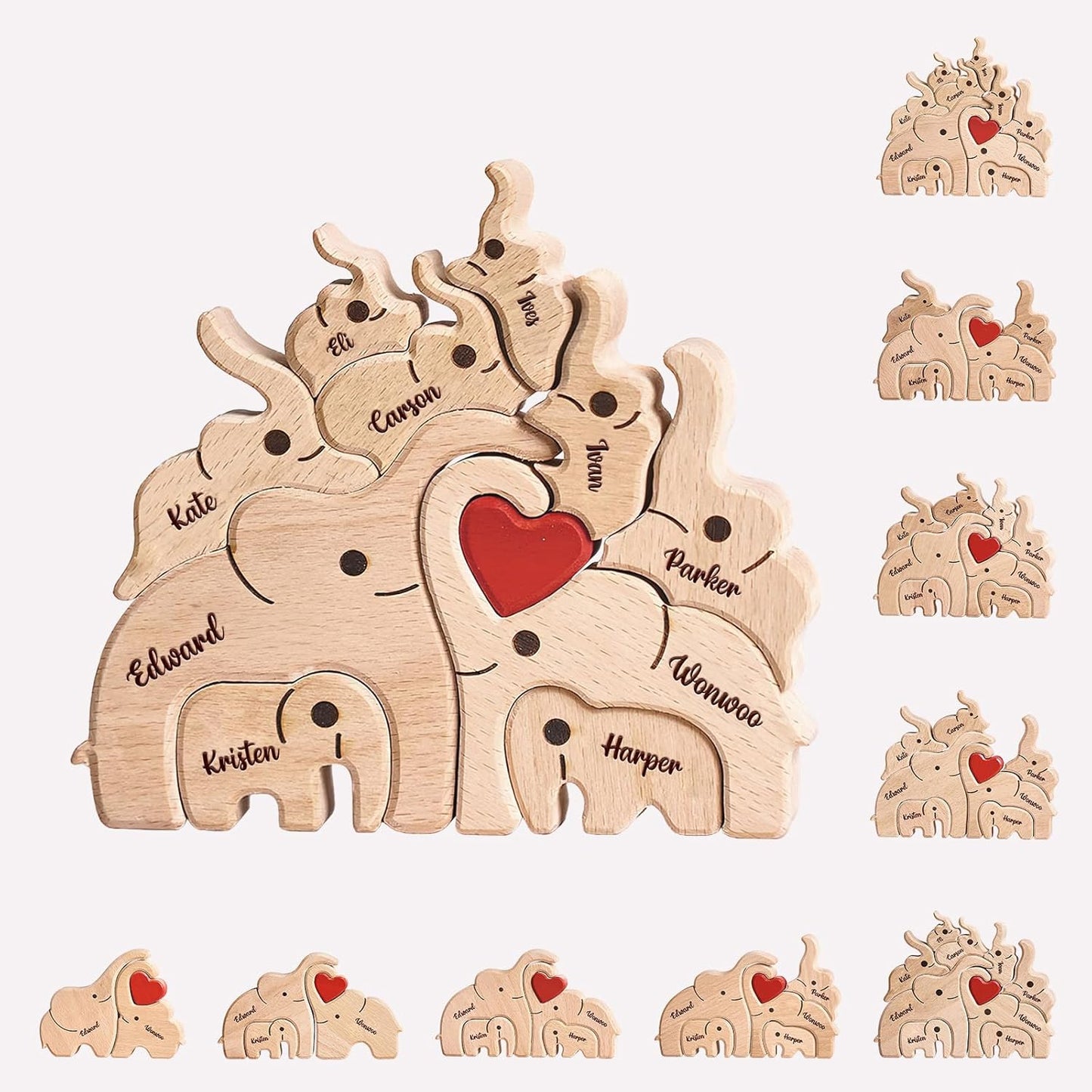 🐻🦊A gift for the whole family 🎁personalized wooden bear jigsaw puzzles