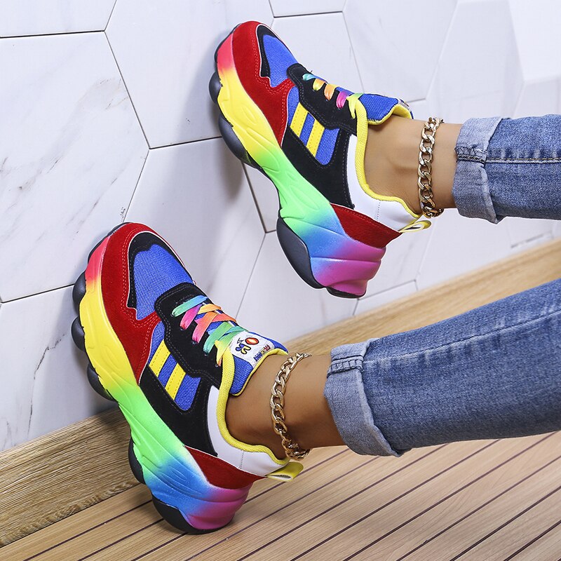 (CHRISTMAS SALE)  | Comfortable & Stylish Rainbow Sneakers