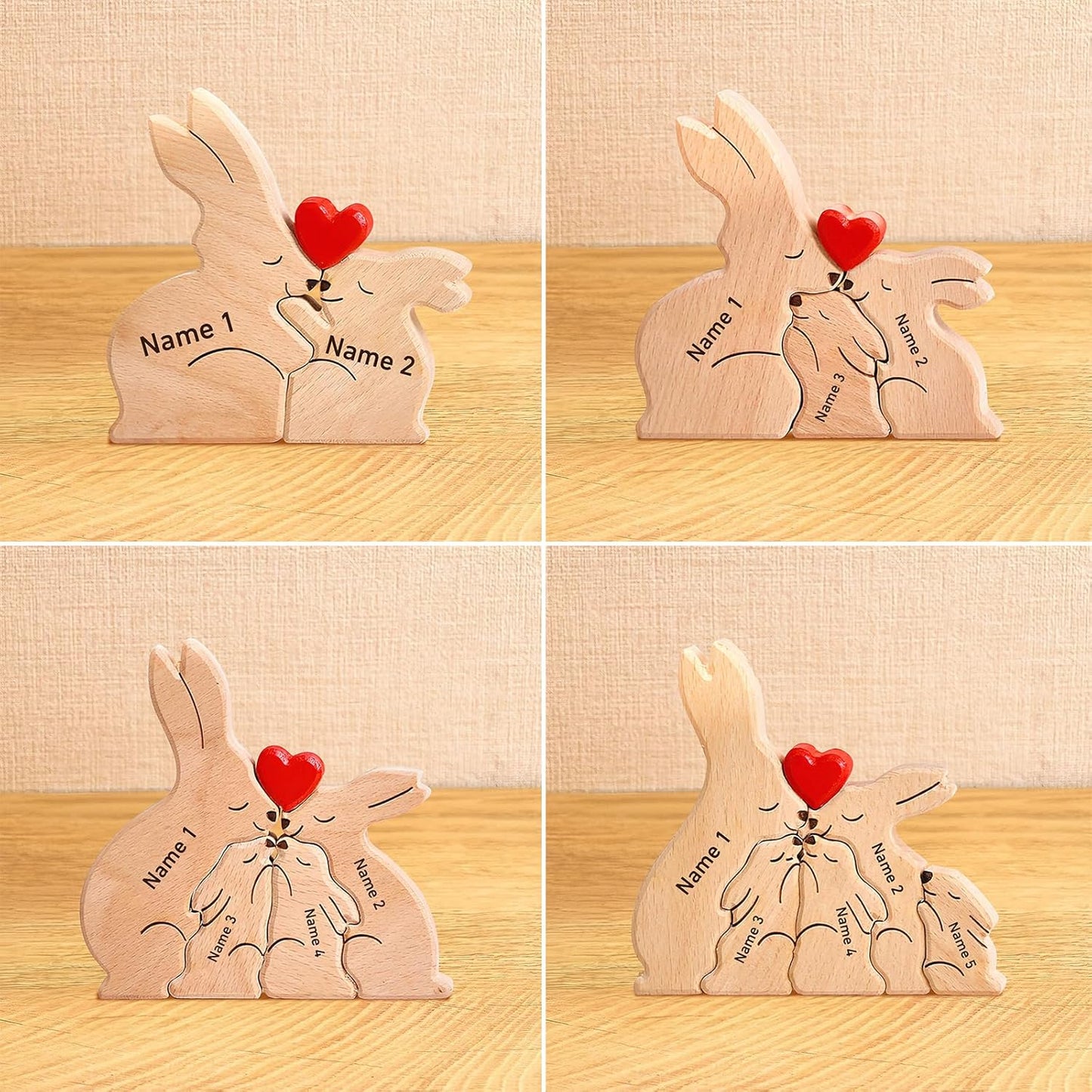 🐻🦊A gift for the whole family 🎁personalized wooden bear jigsaw puzzles