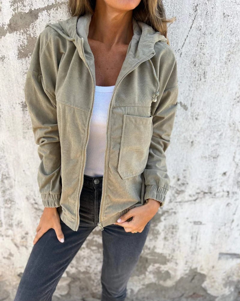 🔥Women's Casual Lapel Hooded Jacket