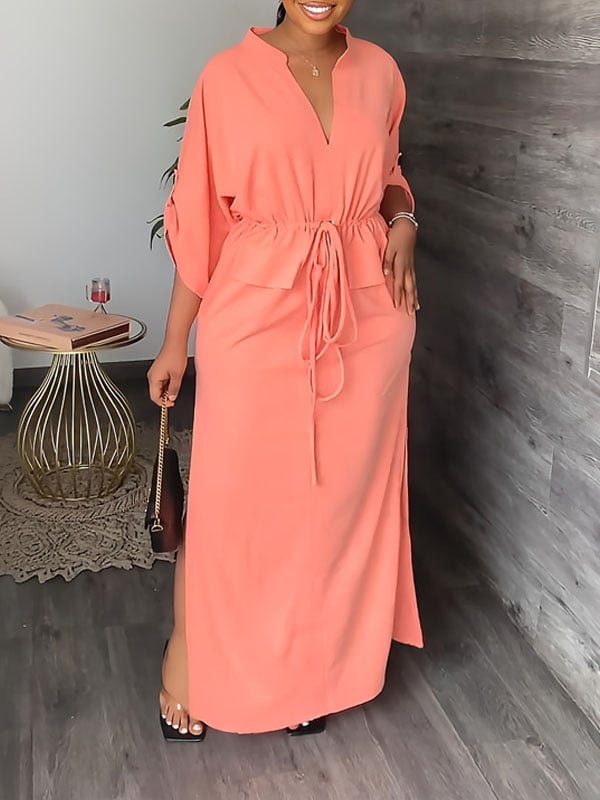 💃Summer casual side slit work dress