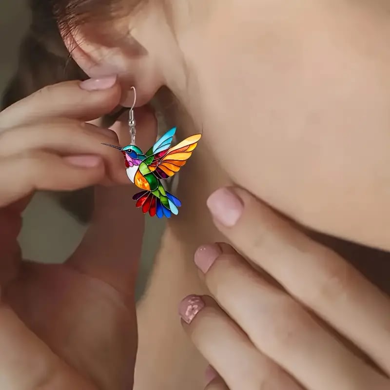 🐦Limited time offer, last day 55% off🎁Colorful Hummingbird Earrings