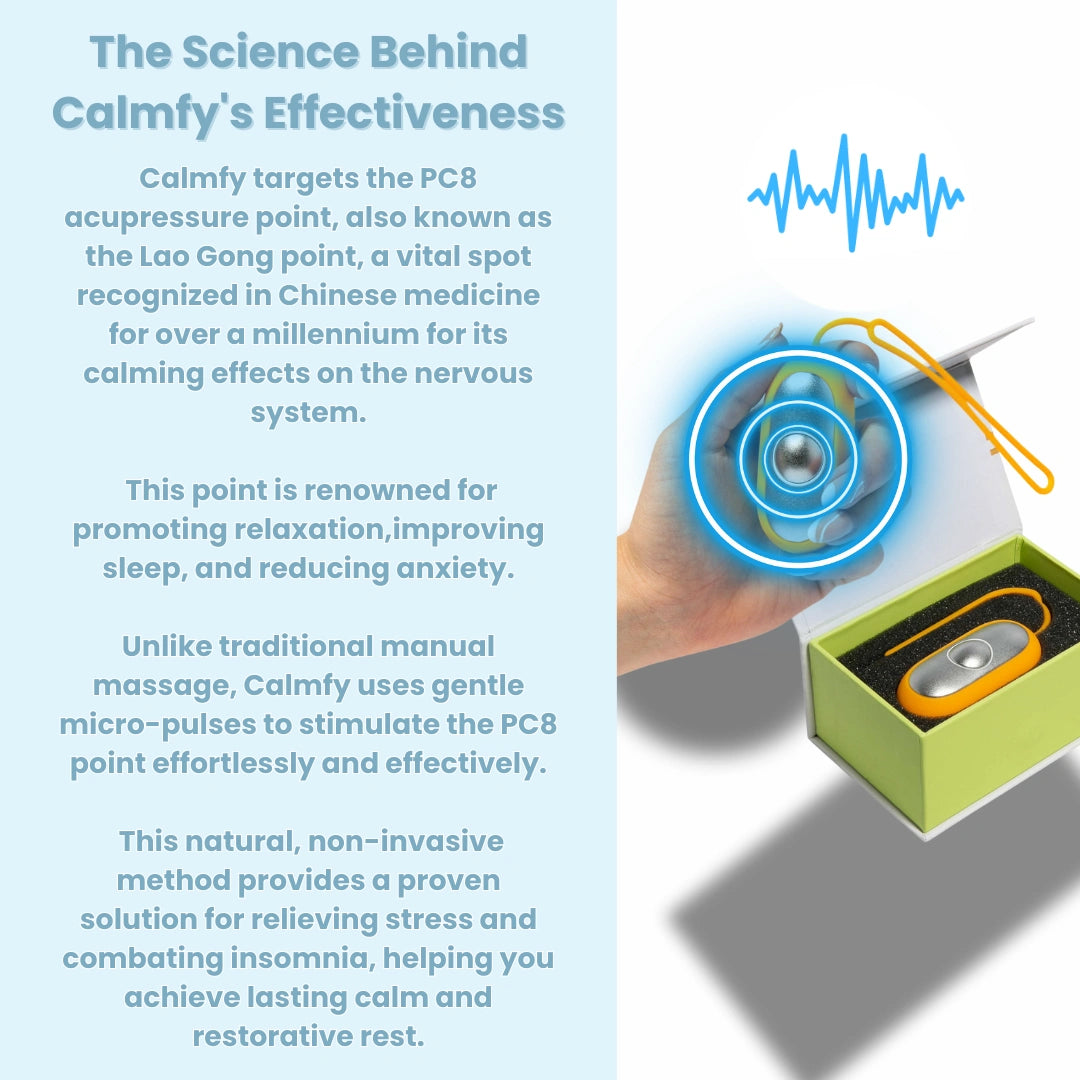 Calmfy Microcurrent Chill Pod — Quickly Reduces Stress for Deep Sleep and Clear Focus