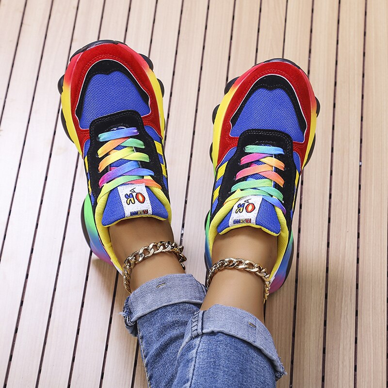 (CHRISTMAS SALE)  | Comfortable & Stylish Rainbow Sneakers
