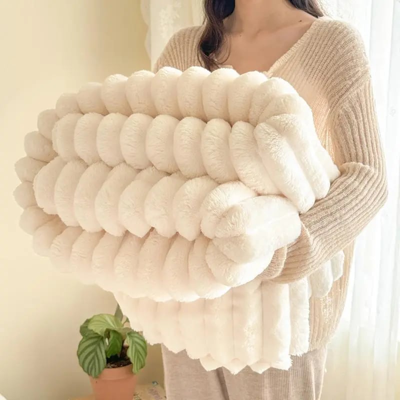 ❄️❄️Winter Hot Sale🔥Thickened Faux Rabbit Fleece Blanket for Winter