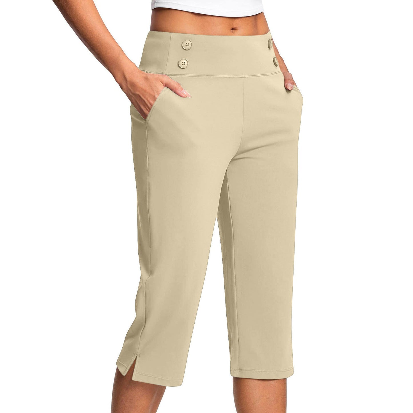 🔊Best-Selling Women's High-Waisted Stretch Capri Pants for Summer