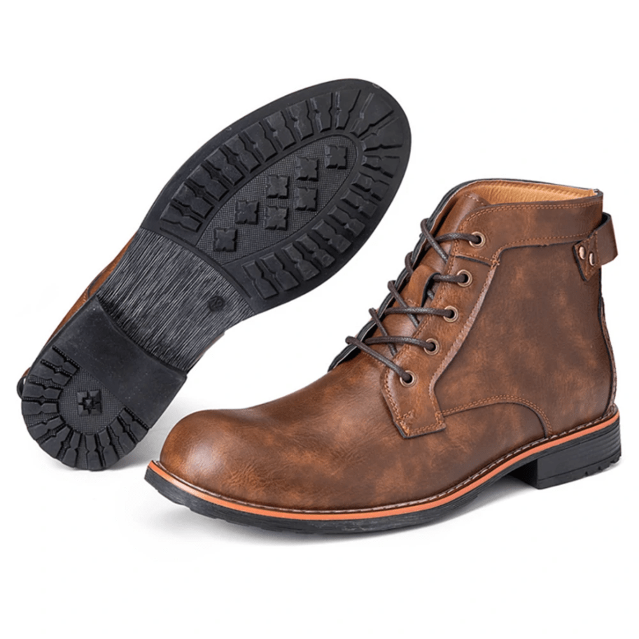🔥Hot Sale🎁--40% OFF 🎉Mens Genuine Leather Waterproof Non-slip Arch Support Vintage Casual Chukka Boots