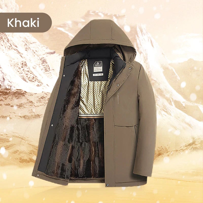 ✨ Men’s Thermal Hooded Parka Coat - Windproof & Water-Resistant Winter Jacket with Multiple Pockets for Extreme Cold ❄️🛡️