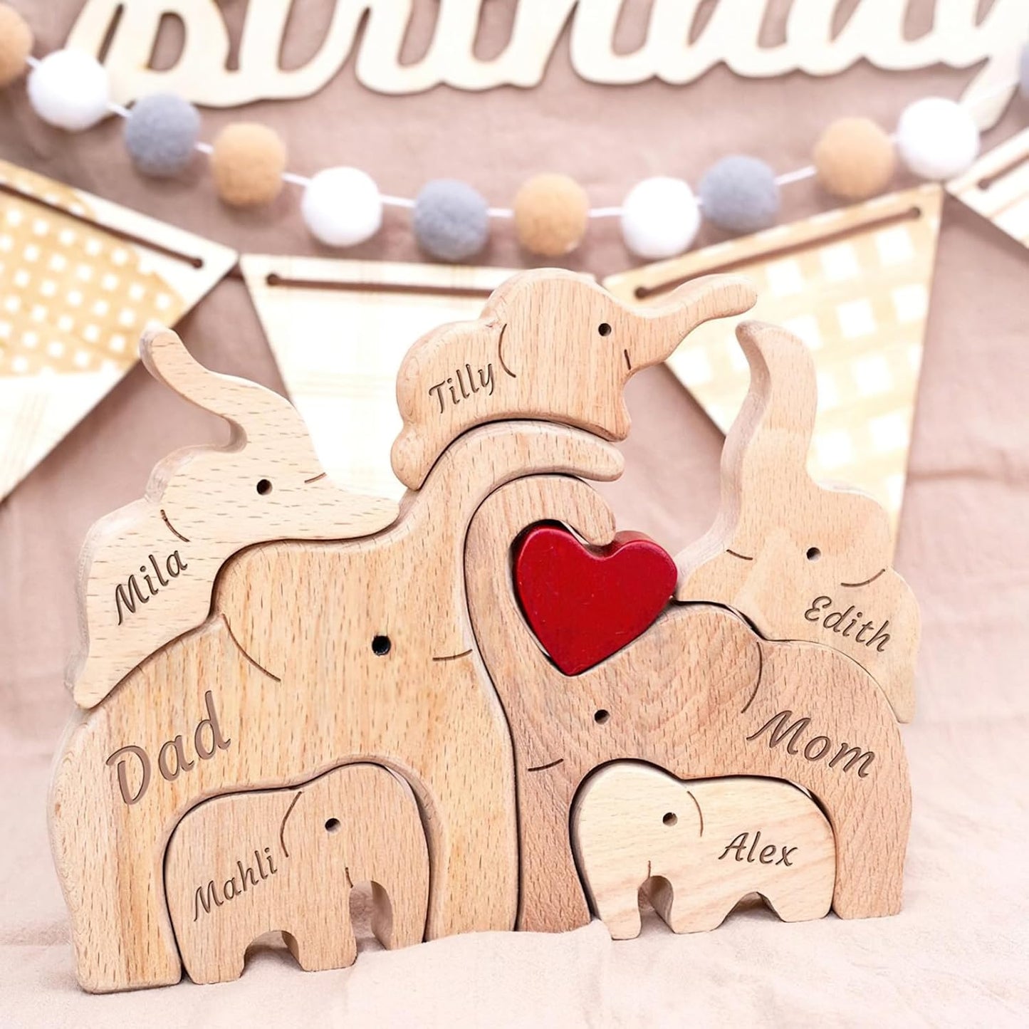 🐻🦊A gift for the whole family 🎁personalized wooden bear jigsaw puzzles