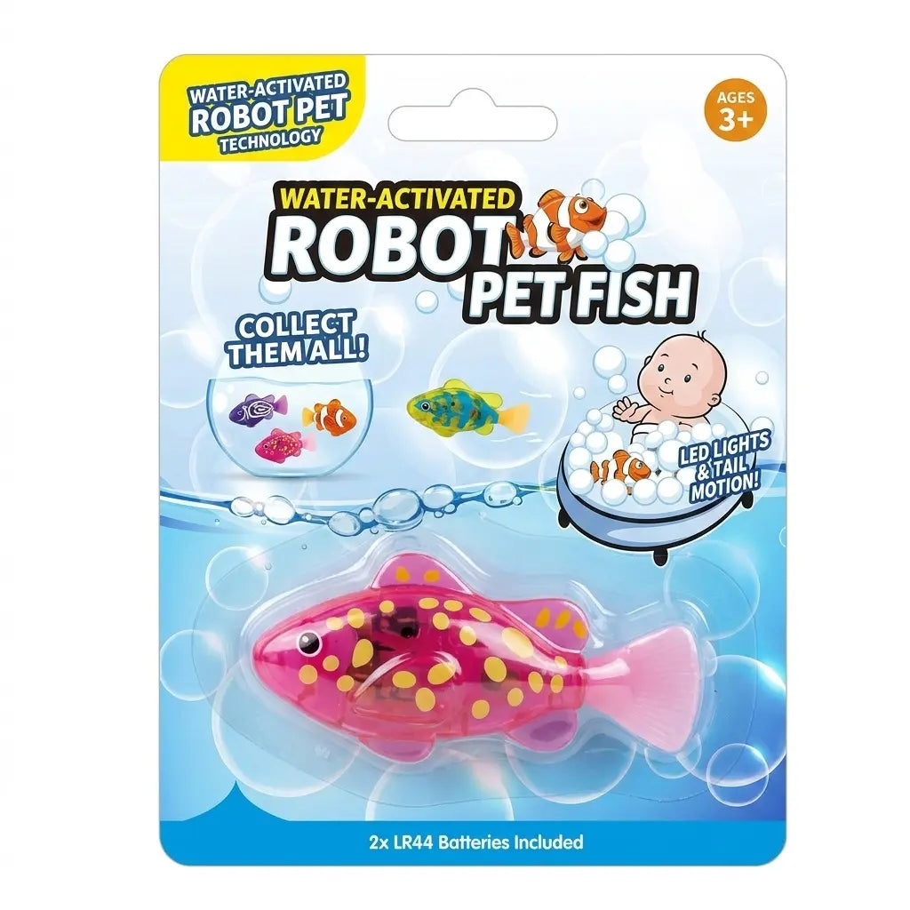 Fishy Toy Magic Glowing Robot Fish (4-Pack) - Water-Activated LED Swimming Toys 🐠 ...