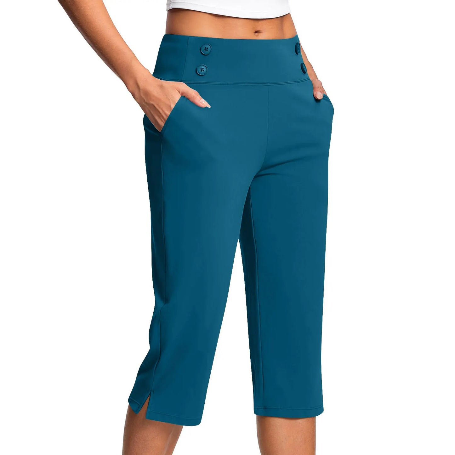🔊Best-Selling Women's High-Waisted Stretch Capri Pants for Summer