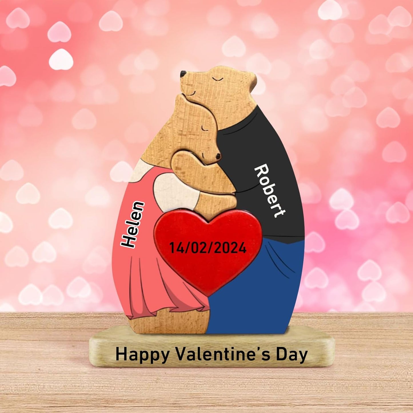 🐻🦊A gift for the whole family 🎁personalized wooden bear jigsaw puzzles