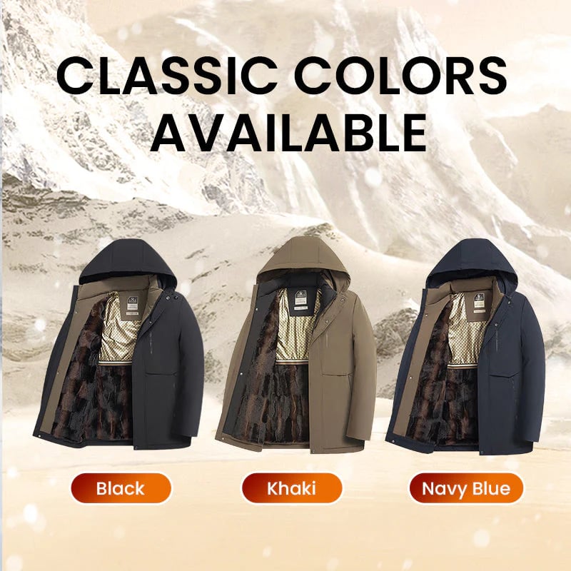 ✨ Men’s Thermal Hooded Parka Coat - Windproof & Water-Resistant Winter Jacket with Multiple Pockets for Extreme Cold ❄️🛡️