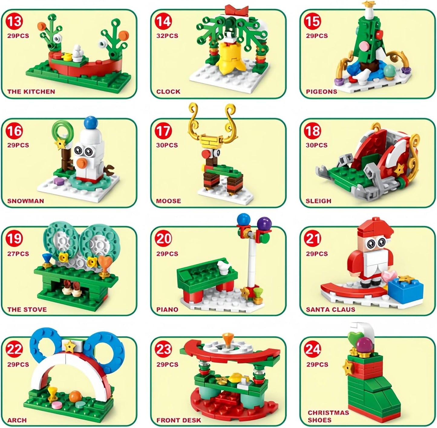 Advent Calendar 2025 Christmas Tree Building Blocks