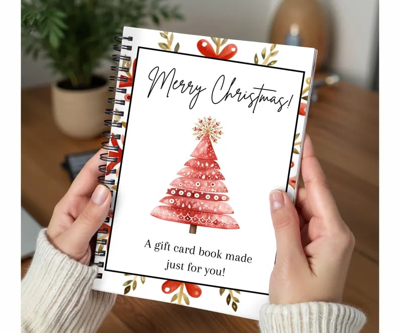 🎄📚Christmas Gift Card Book - 🎁Surprises On Every Page📚Hardcover & Durability Line
