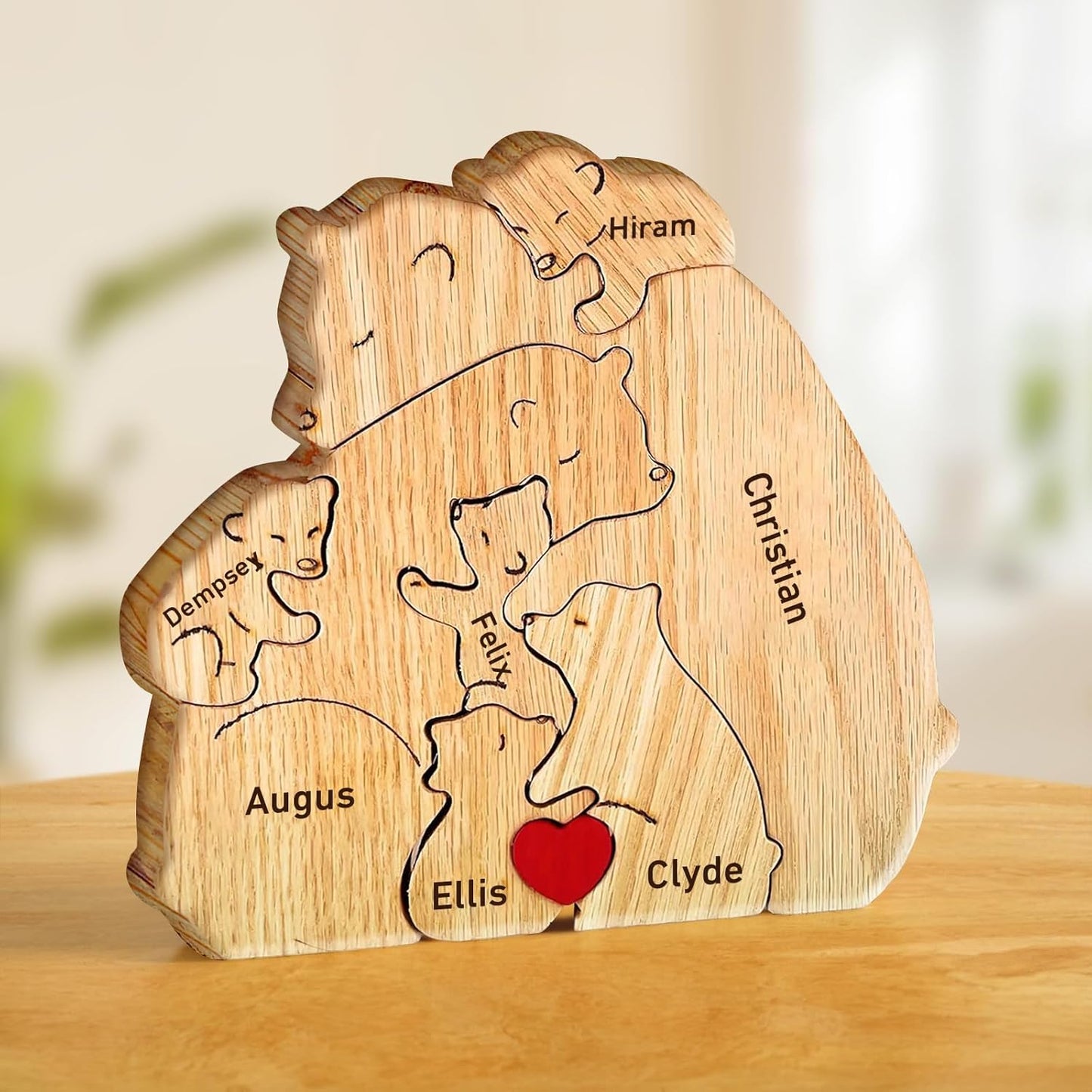 🐻🦊A gift for the whole family 🎁personalized wooden bear jigsaw puzzles