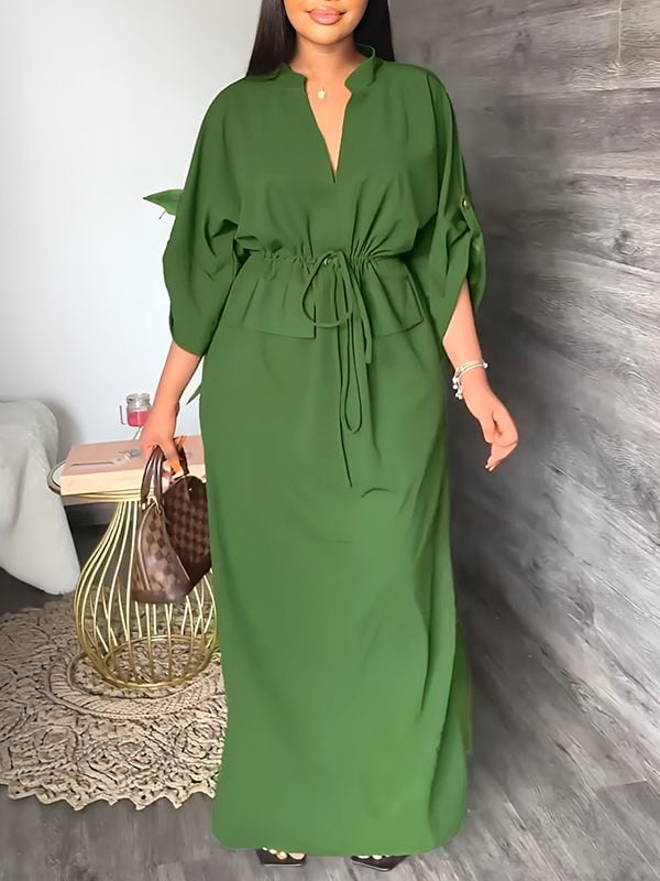 💃Summer casual side slit work dress