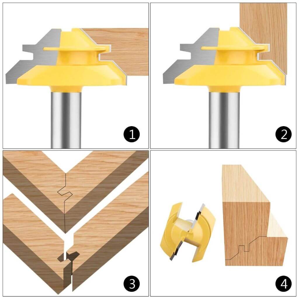 🔥45-degree Lock Miter Router Bit - 1/2" Shank