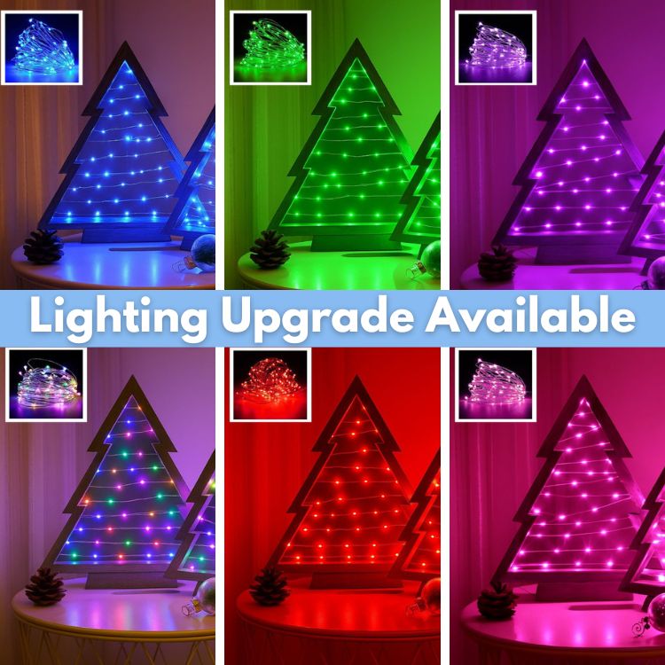 Wooden Lighted Christmas Trees