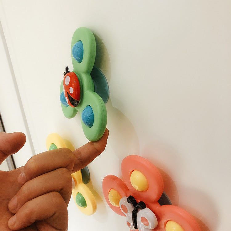 3-Piece Spinner Toy With Suction Cup